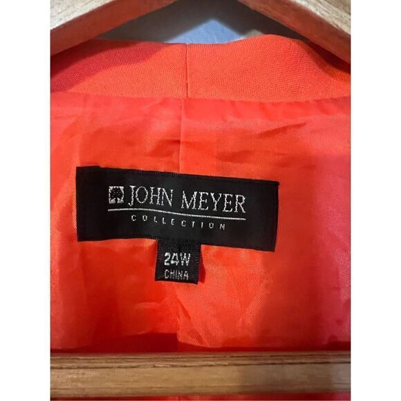 John Meyer Collection Women’s Size 24 Blazer Orange Workwear Cocktail Jacket - Picture 4 of 11